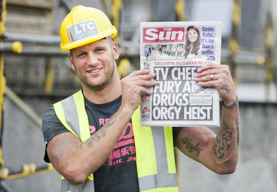Sam posing with The Sun after we told how he had snatched the brazen selfie with the royal