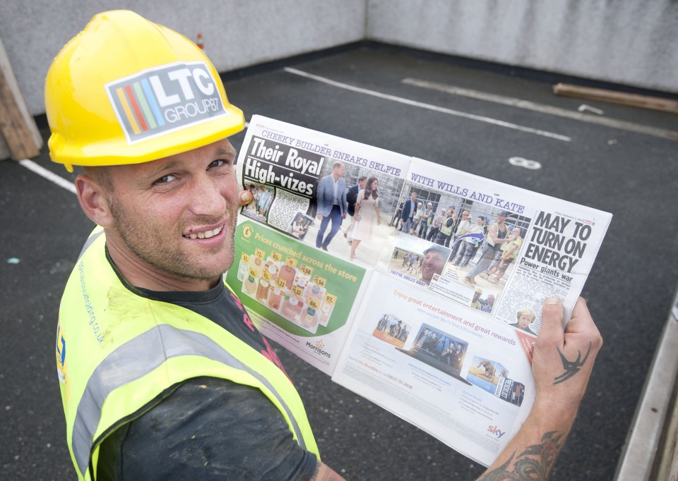 The builder said the "fuss" around the selfie is surreal but his daughter is impressed by the attention