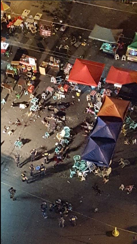 The marketplace was extensively damaged with SWAT teams immediately rushing to lockdown the scene