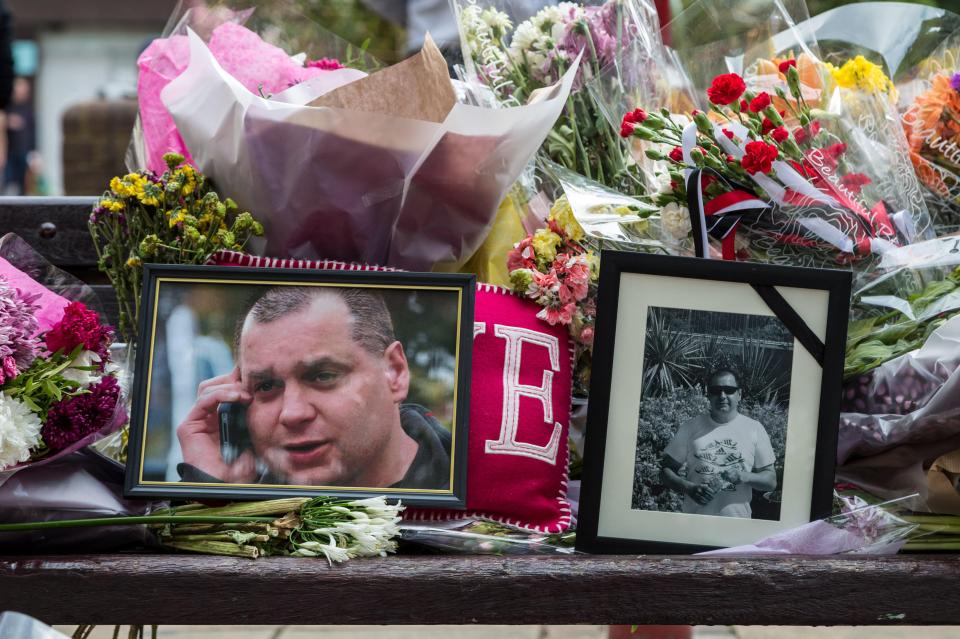 Essex, Harlow UK. 3rd September, 2016. Remembrance vigil and unity march organised by British Poles for Arkadiusz Jozwik, known as Arek, a polish factory worker beaten to death in a suspected race-hate attack in his adopted home town of Harlow. ¿ Guy