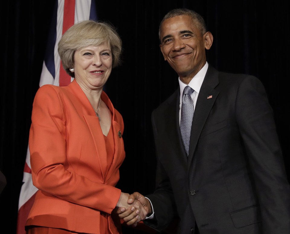 Barack Obama and Theresa May