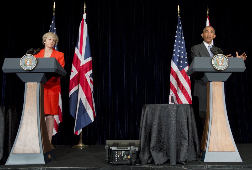 Barack Obama and Theresa May