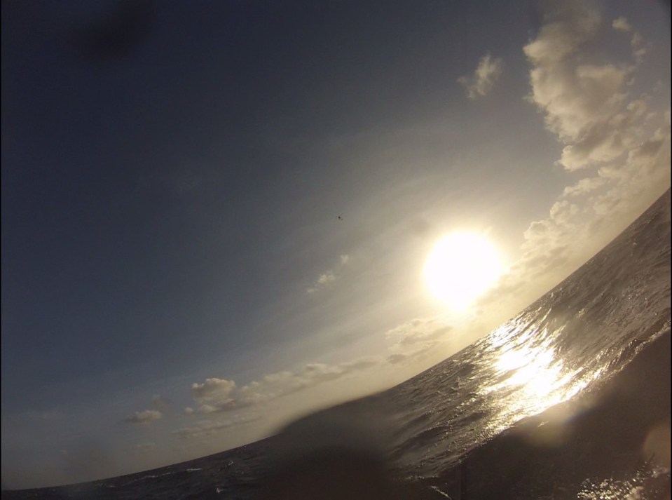 Helicopter searching for the lost divers in the shark infested waters