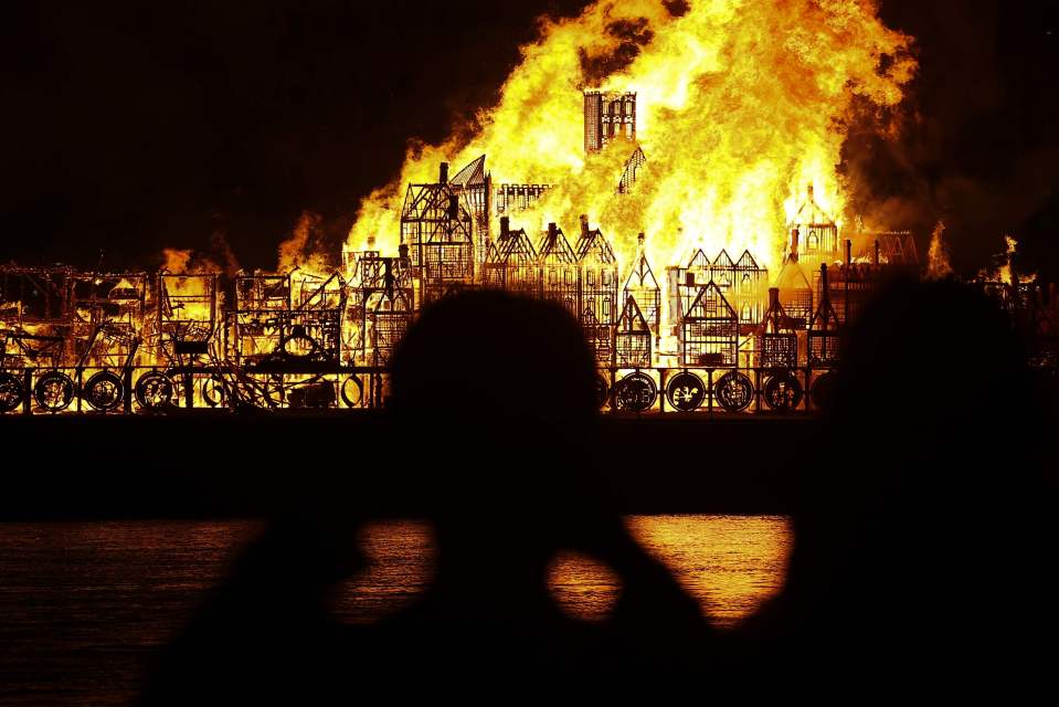 A replica of 17th-century London on a ba