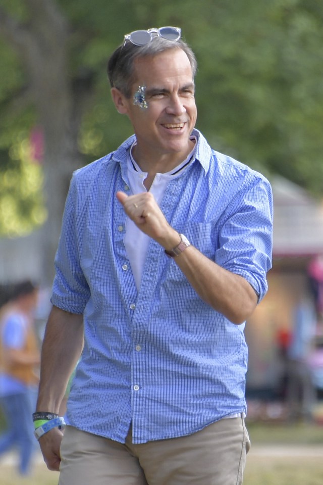 Mark Carney sported a sparkly butterfly on his face while at Wilderness Festival this summer