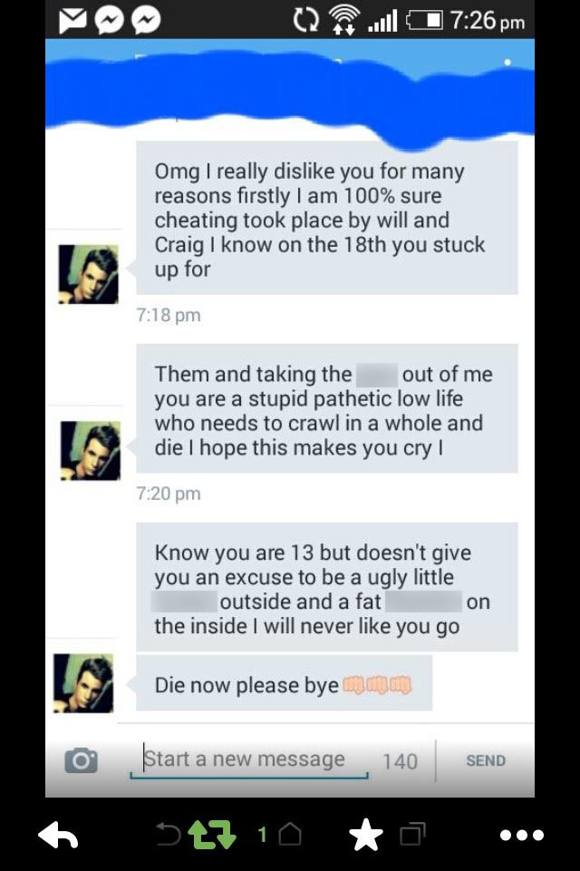 The offensive transcript reported to police by X Factor hopeful Ottavio Columbro
