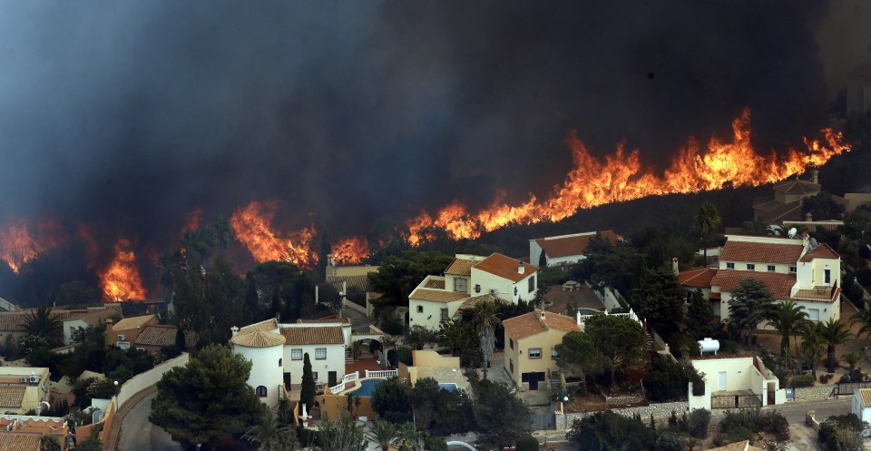 Dozens of homes are thought to have been destroyed in the fires
