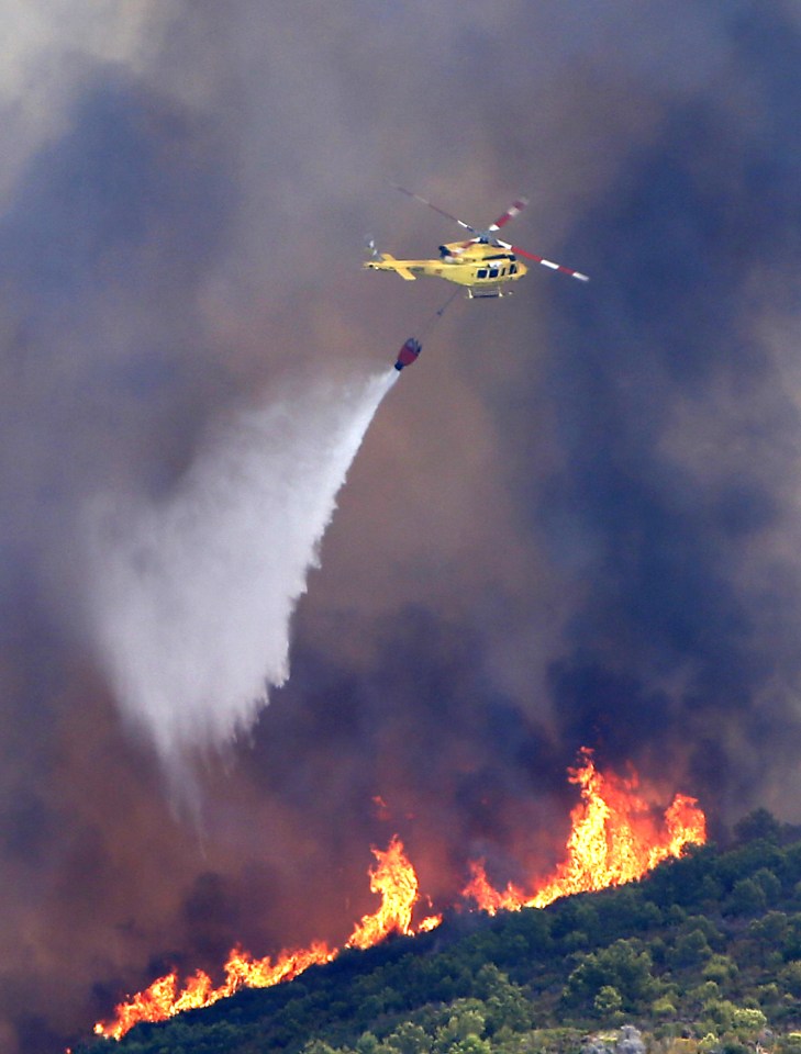 Emergency teams were today desperately trying to contain the blazes