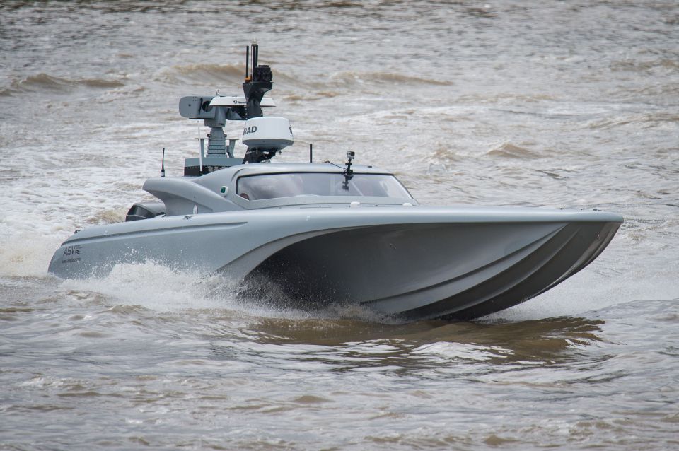 The Maritime Autonomy Surface Testbed speeds along The Thames