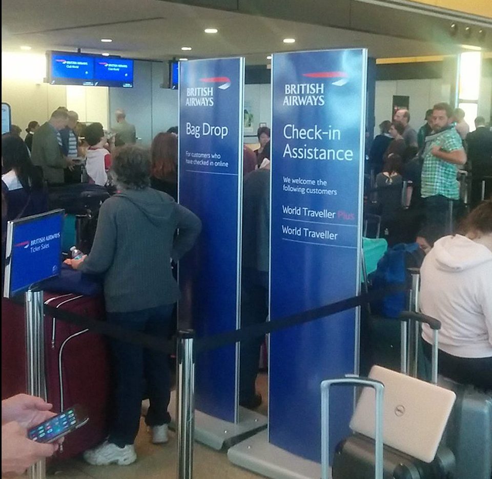 The airline's worldwide check-in delays were caused by an IT failure