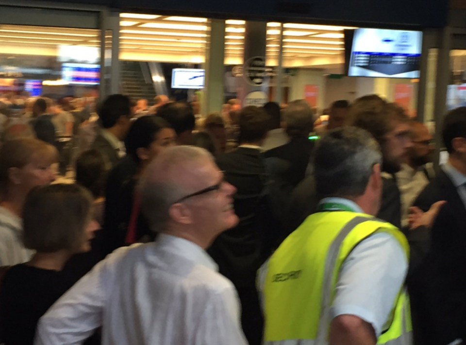 Outgoing flights to Geneva, Zurich and Guernsey were cancelled