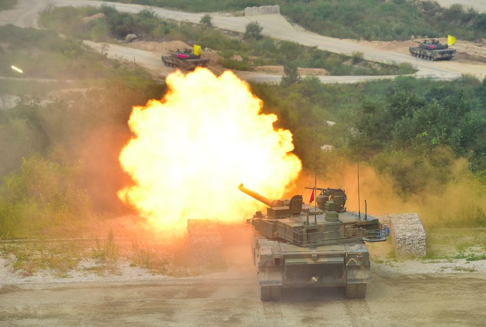 South Korea has warned it will annihilate the North Korean capital if it detects any nuclear attack threat, with the country showing off its military forces at the Defense Expo Korea, pictured