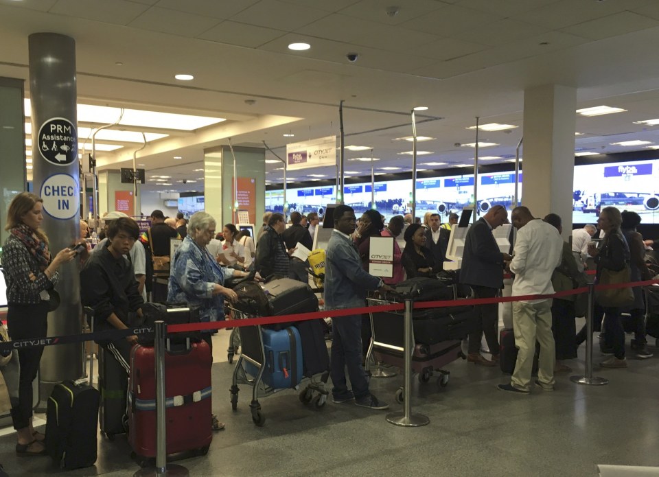 Cancellations caused havoc for passengers inside the terminal building