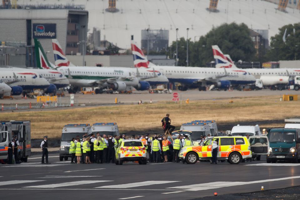 Cops began to make arrests at around 09.30am this morning