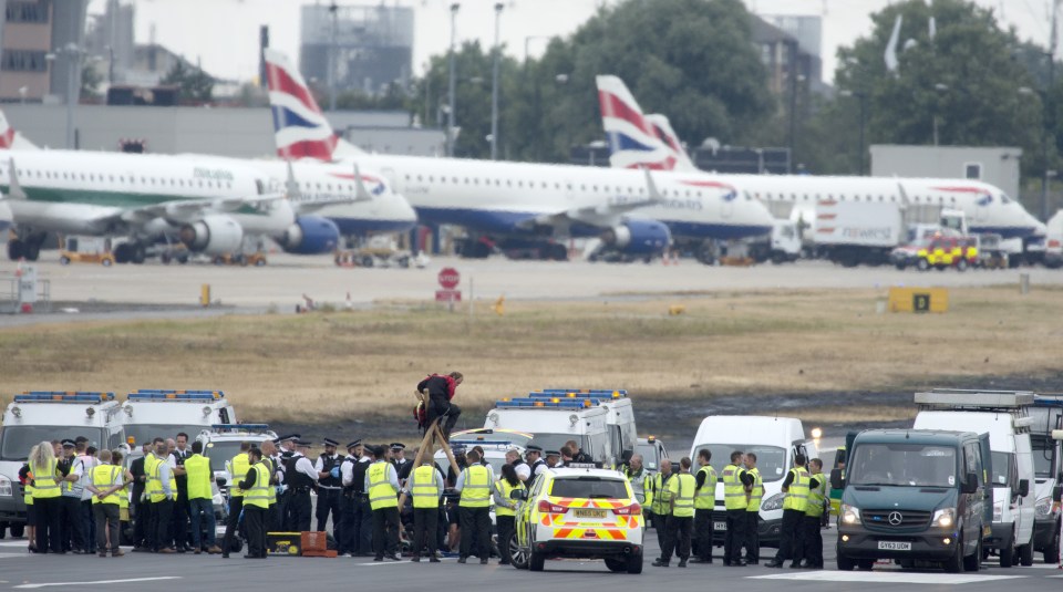 Black Lives Matter Protest London City Airport