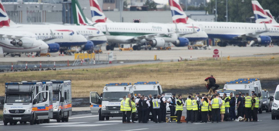Black Lives Matter Protest London City Airport