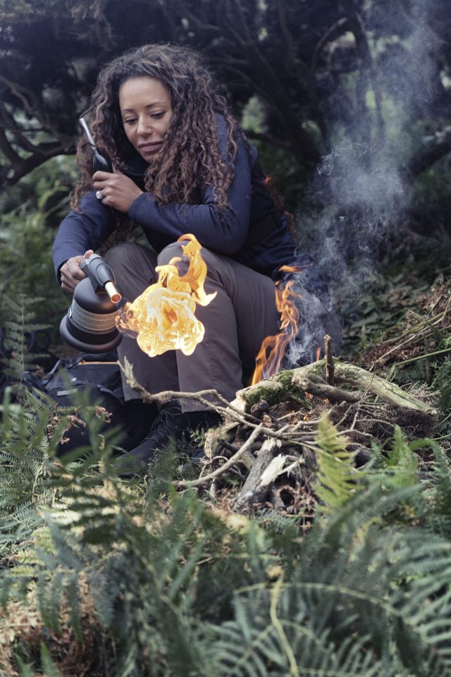 Mel learned how to make a fire