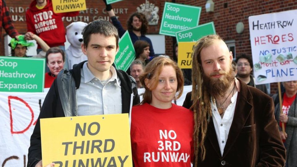 Protest . . . Alistair Cannell, Esme Waldron, Will Pettifer 