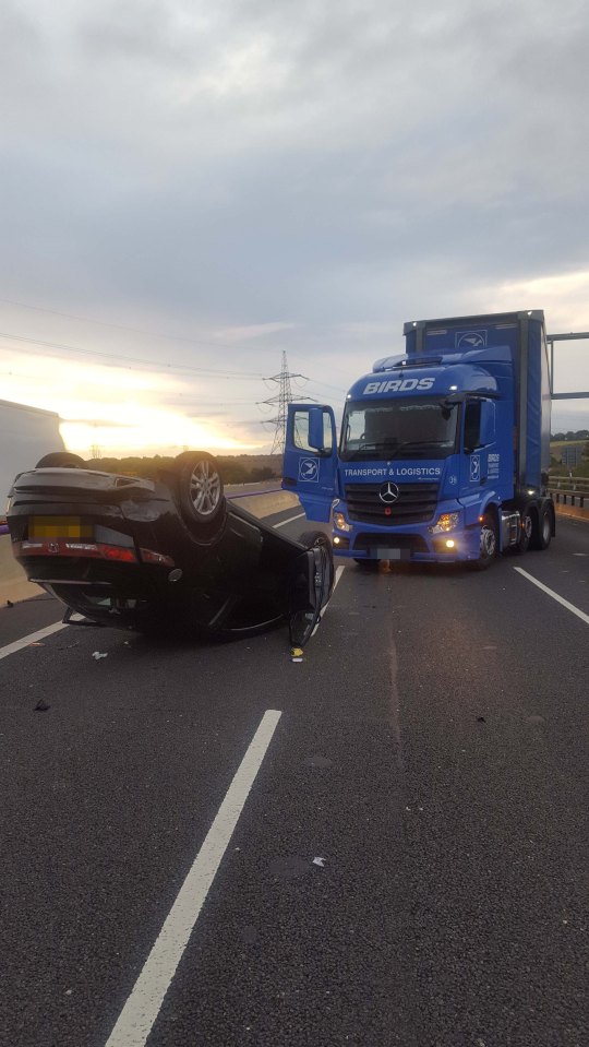 Ten vehicles hurtled around the stricken car -failing to stop and help