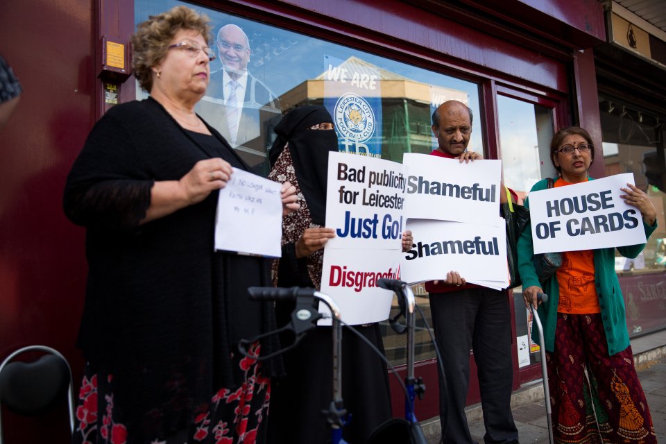 Protesters outside Labour MP Keith Vaz's office this week