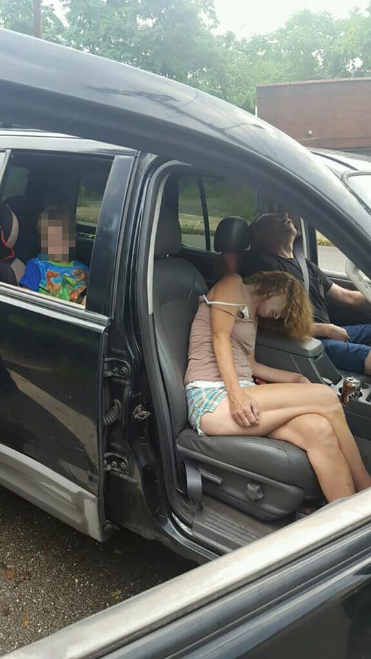 The pair had been pulled over by police when the man, driving, passed out