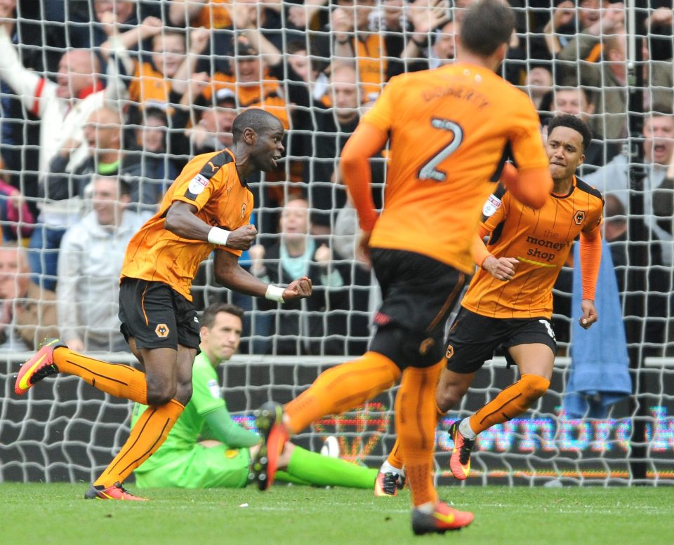 Prince Oniangue celebrates after scoring hi