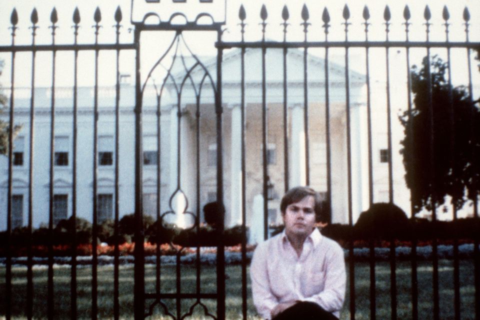 Obsessed would-be assassin sitting in front of the White House in Washington DC