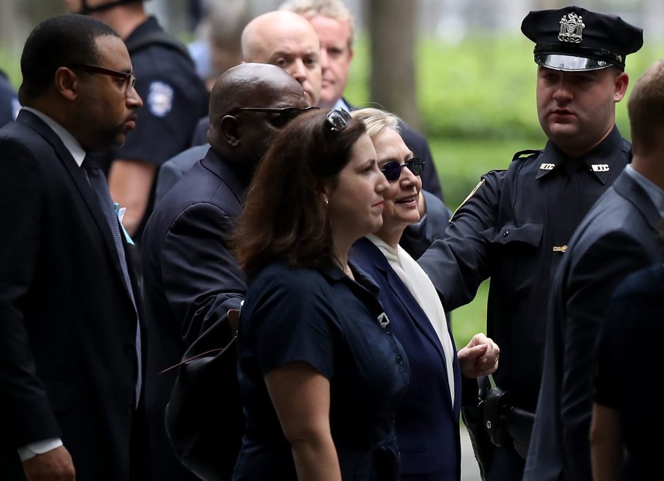 Hillary Clinton with the woman alleged to be her "undercover nurse"
