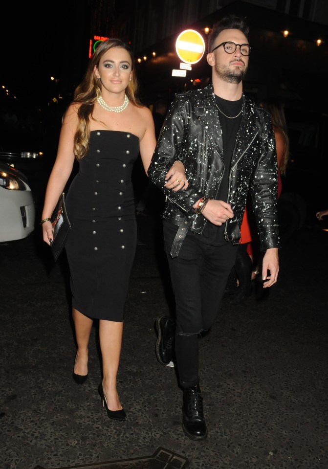 While Jackson was nowhere to be seen on the outing, Georgina celebrated with a friend