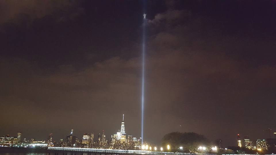 Rich McCormack's photo of the Tribute in Light captured a an angelic image