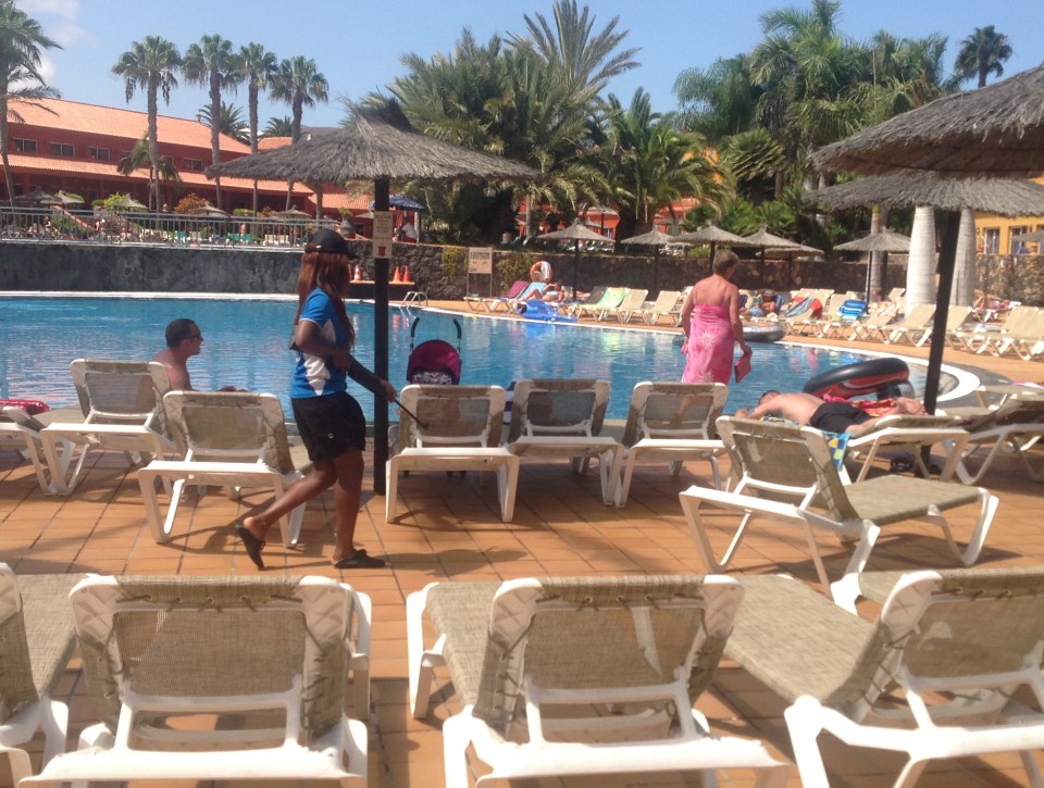 The bizarre incident occurred at a hotel in the Canary Islands