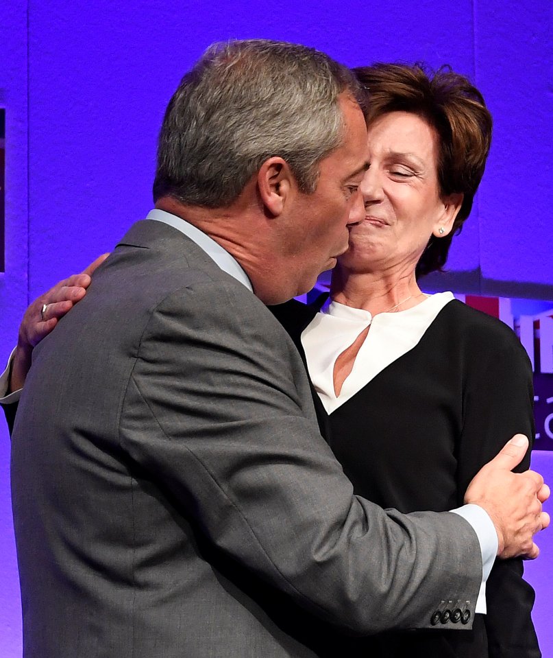 Nigel Farage and Diane James