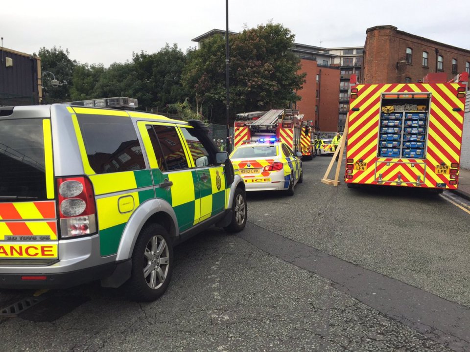 Manchester worker trapped