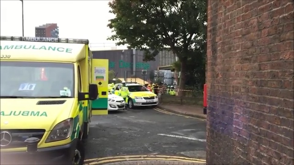 Worker trapped