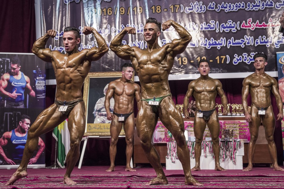 Many bodybuilders find work as bodyguards in the war-torn nation