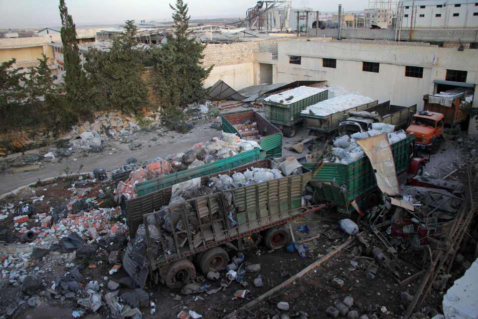 The bombing of the UN convoy happened in the west of Aleppo on Monday