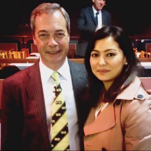 Nigel Farage and Sam Naz