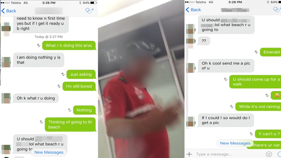 He is visibly taken aback and provides a different name to the one on the messages