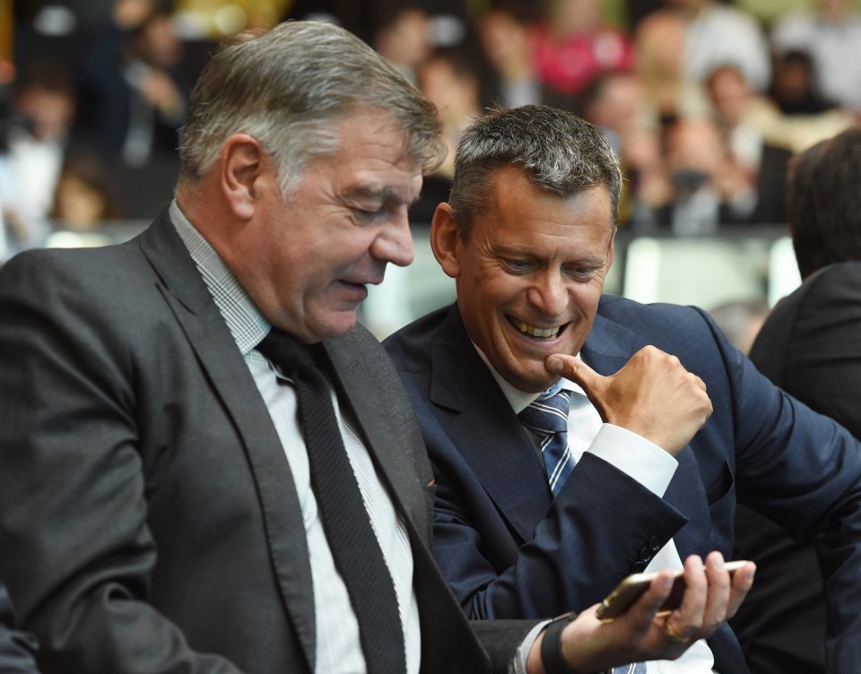 Sam Allardyce with FA chief executive Martin Glenn