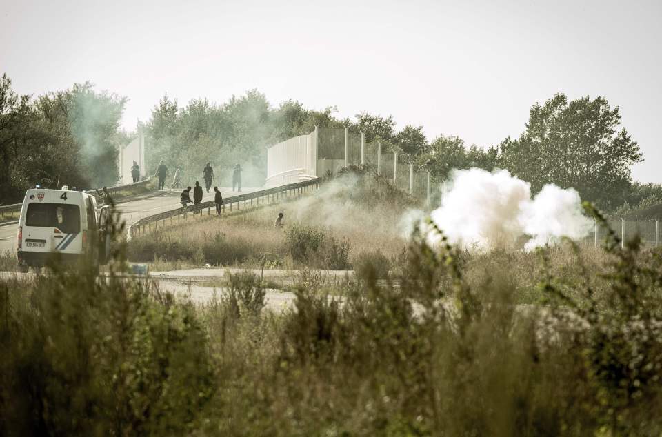 Tear gas was used by police to disperse the groups of protesters