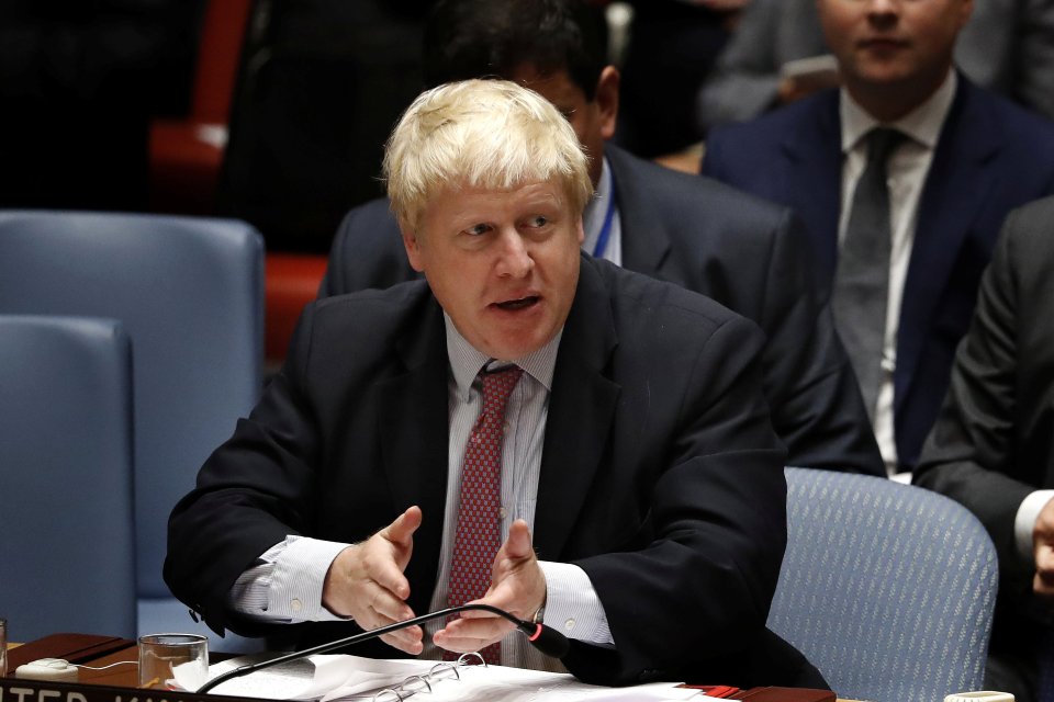 The Foreign Secretary spoke outside a UN security council meeting on Syria backing up America’s allegation