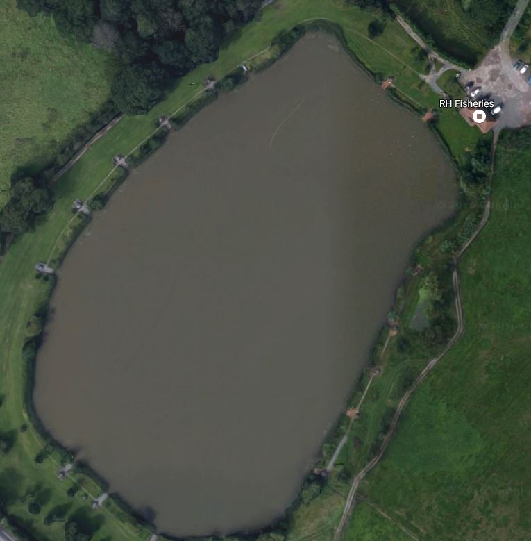 The fisher landed the catch at a lake in Shropshire