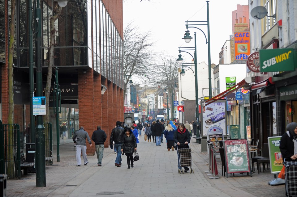 Chatham town centre Kent pedestrianised shopping area UK. Image shot 2012. Exact date unknown.