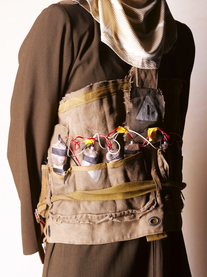 Suicide bomber with vest