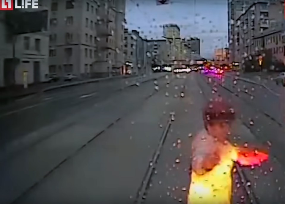 The woman attempts to get out of the way but is hit, later dying from her injuries