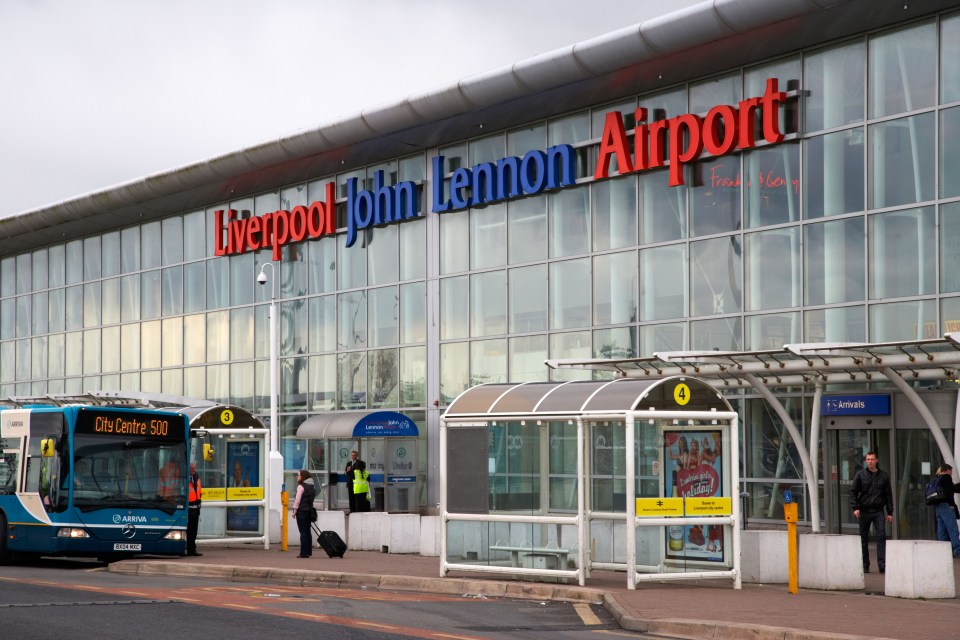 liverpool john lennon airport merseyside uk.