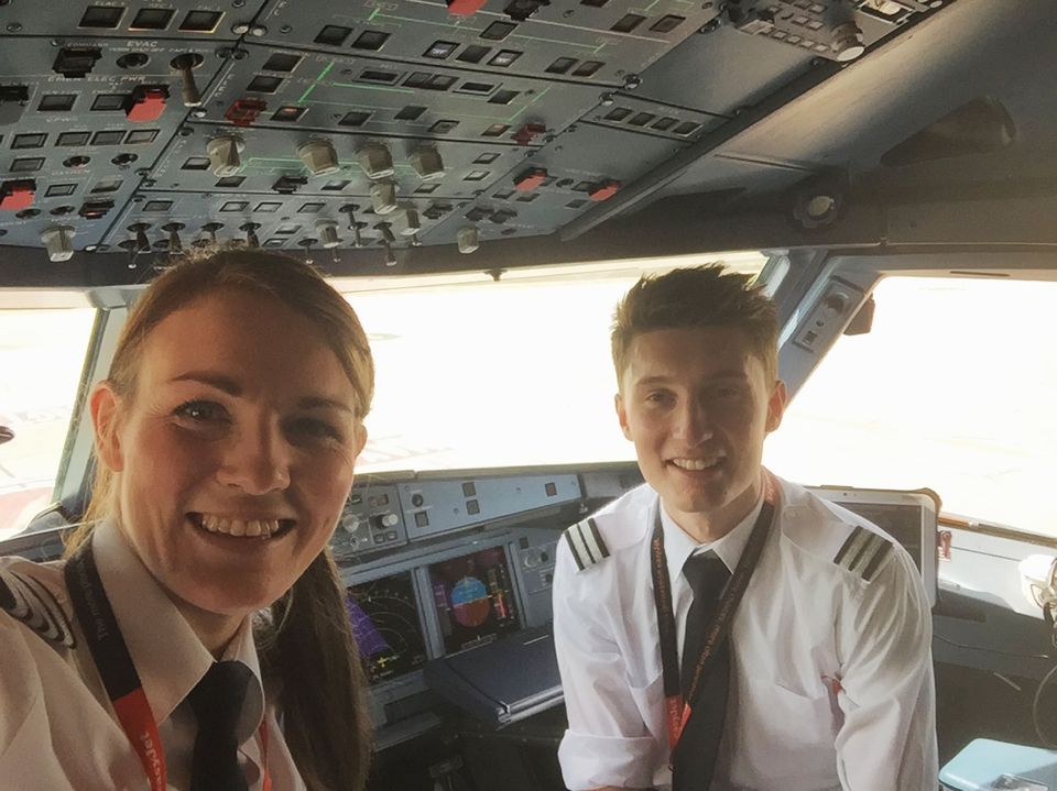 Kate McWilliams with co-pilot Luke Elsworth, who is also only 19