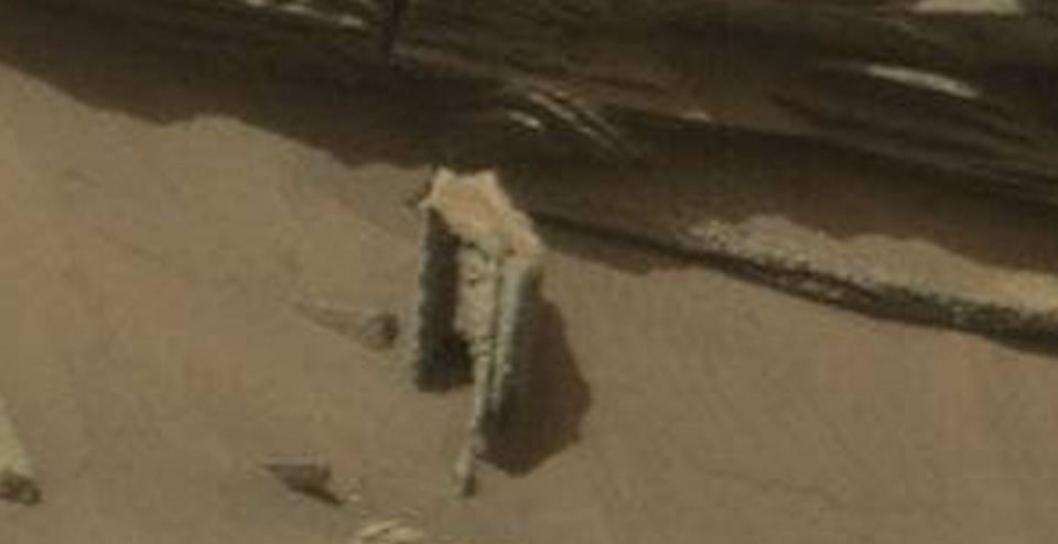 Waring previousl claimed this Martian 'archway' proved that a race of midgets once lived on the planet