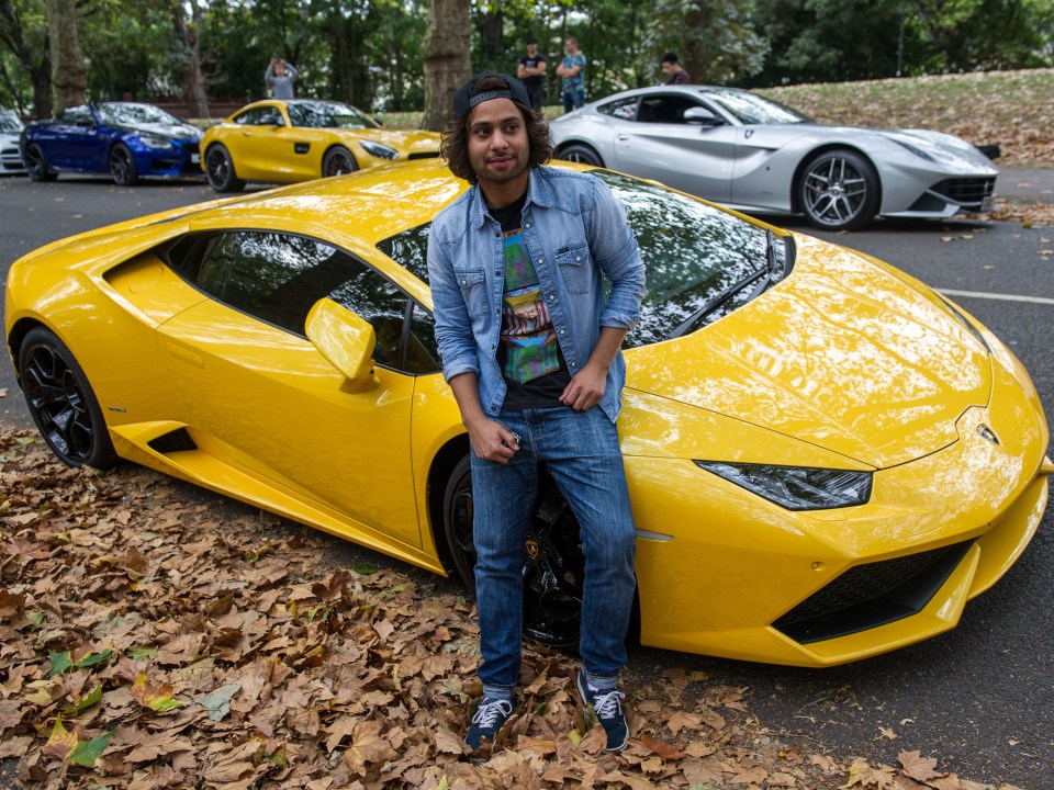 And one of the Lamborghini SVs that took part in the ride is believed to be worth over £400,000
