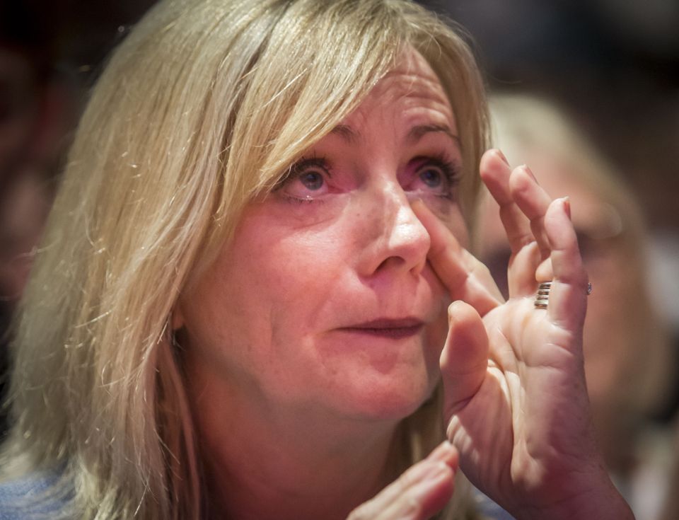 Former soap actress Tracy Brabin broke down in tears during the tribute